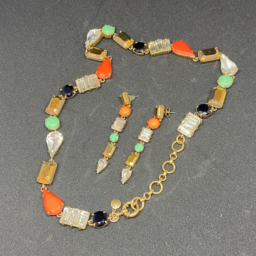 J Crew Statement Necklace And Matching Earrings